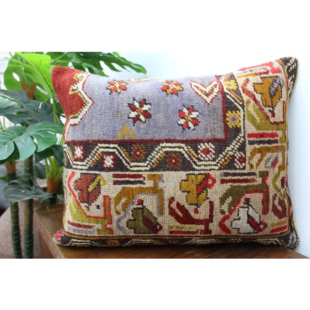 Textile Turkish Kilim Decorative Pillow Cover - 17.5"x22" For Sale - Image 7 of 12