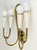 Ivory Metal and Brass Four-Light Wall Lamps, 1950s, Set of 4 For Sale - Image 10 of 18
