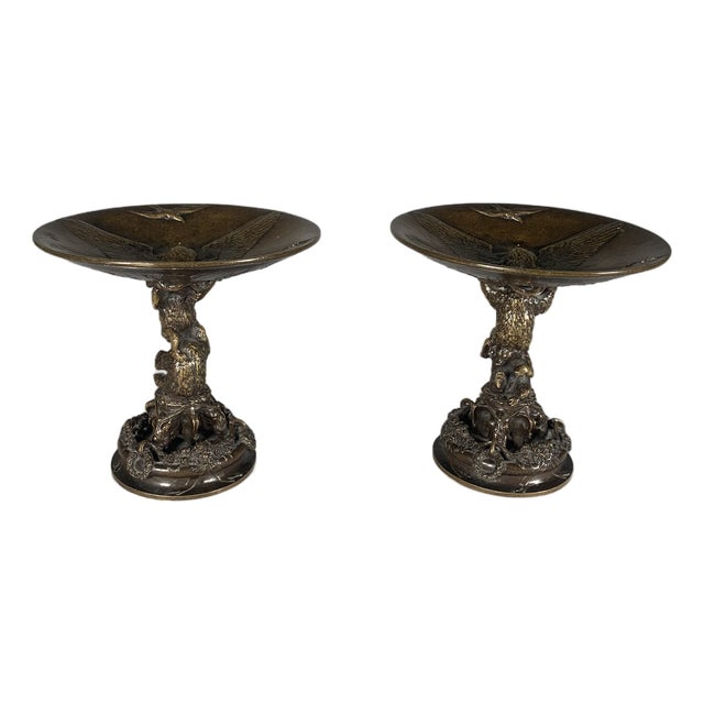 Bronze Bowls with Bears by Christophe Fratin, 1800s, Set of 2 For Sale