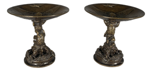 Bronze Bowls with Bears by Christophe Fratin, 1800s, Set of 2