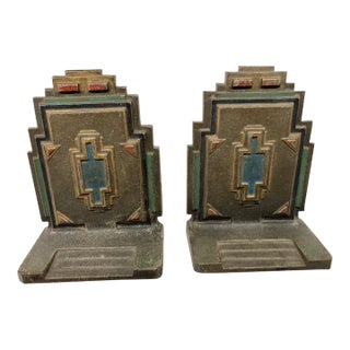 1930s Bradley and Hubbard Art Deco Irish Celtic Cross Bookends- a Pair For Sale