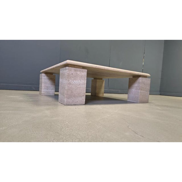 Vintage Italian Travertine Coffee Table, 1970s For Sale - Image 10 of 17