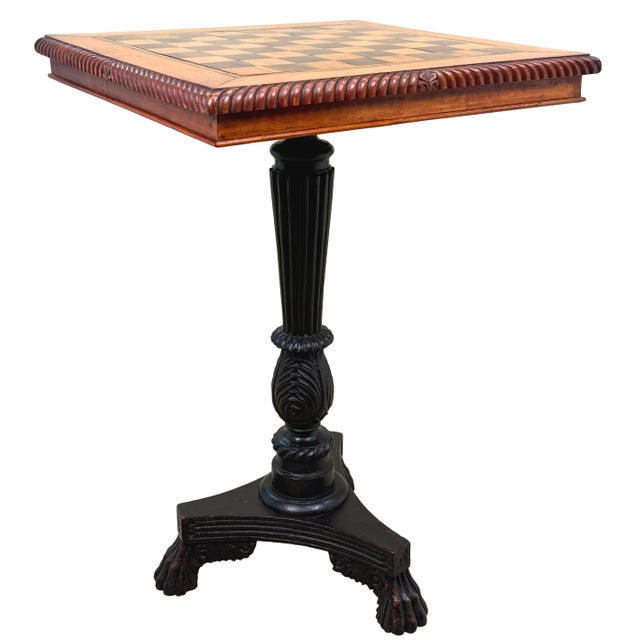 Anglo-Indian Satinwood and Padouk Chess Table, 1830 For Sale - Image 12 of 13