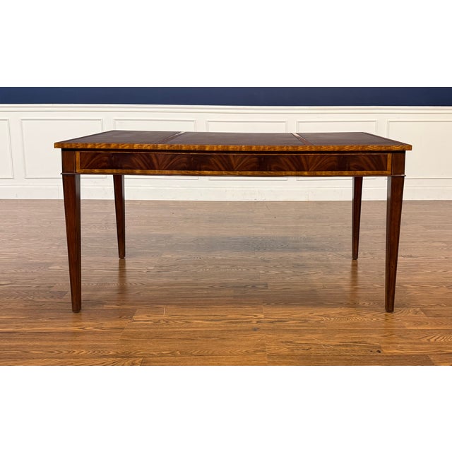 Hepplewhite Mahogany Writing Desk by Leighton Hall - Showroom Sample For Sale - Image 11 of 18