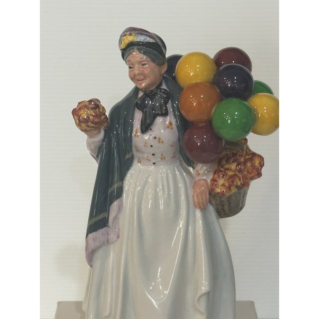 Victorian Mid 20th Century Royal Doulton “Biddy Penny Farthing” Balloon Seller Figurine For Sale - Image 3 of 10