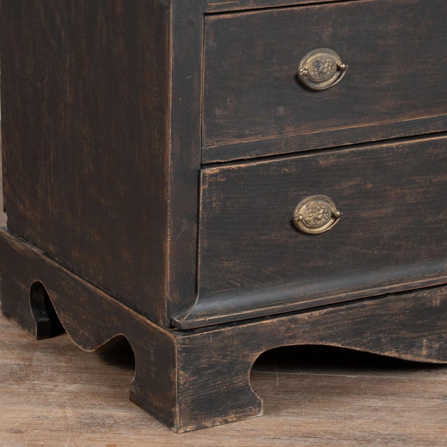 19th Century Large Black Chest of Five Drawers From Denmark For Sale - Image 13 of 18