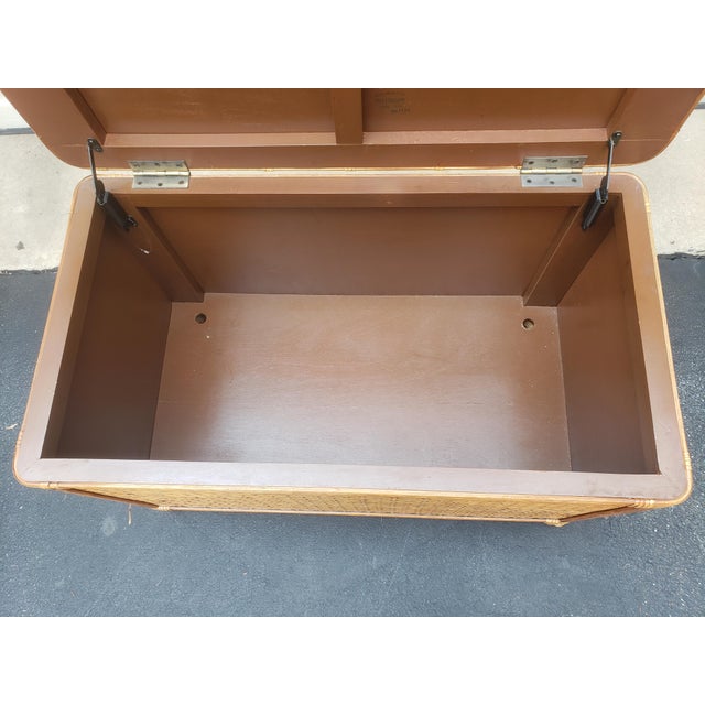 1970s Rattan Wicker Storage Blanket Chest Trunk Chairish