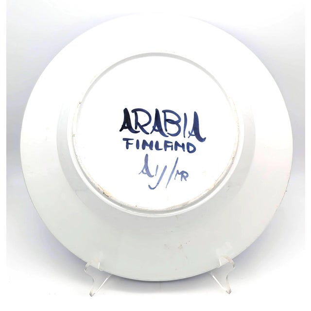 Arabia Vintage Arabia of Finland "Paju" 14" Round Serving Platter For Sale - Image 4 of 12