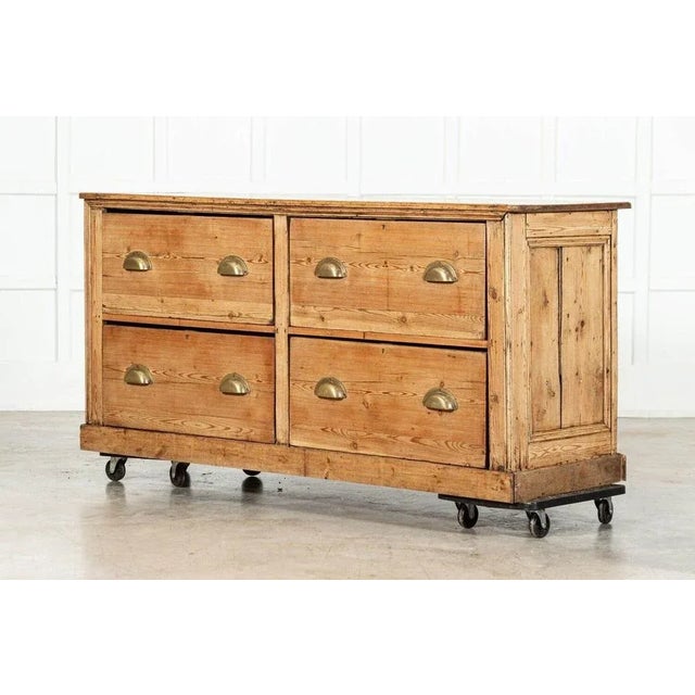 Late 19th Century Large 19th Century English Pine Counter Drawers, 1870s For Sale - Image 5 of 12