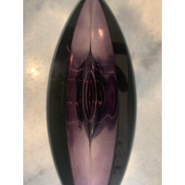 Glass Vintage Amethyst Krosnos Sommerso Vase Spolka Akcyjna For Sale - Image 7 of 9