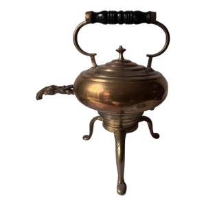 Antique Brass Tea Kettle Tea Pot Large With Stand