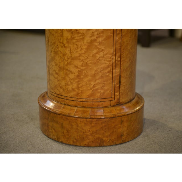 Wood Empire-Style Side Table in Speckled Maple with Bluestone Top, 1800s For Sale - Image 7 of 13