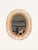 Gold Large Oval Mirror in Bamboo, Rattan and Wicker by Franco Albini, Italy, 1970s For Sale - Image 8 of 11