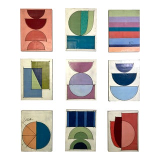 Original Encaustic Mixed Media Set by Gina Cochran - "Hello Darling!" - 9 Panels For Sale