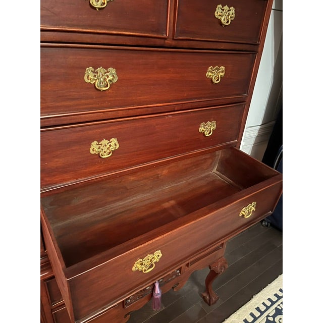 We've used this 2 piece vintage highboy dresser in our bedroom for 30 years and it still looks great (we bought it on ebay...