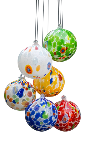 Murano Glass Christmas Ornaments from Ribes the Art of Glass, 2004, Set of 6