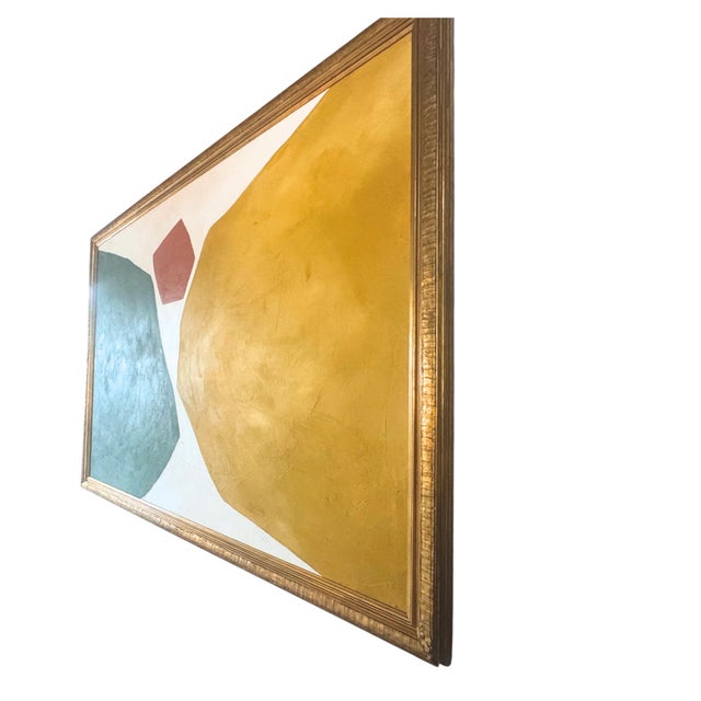 Early 20th Century Monumental Newcomb-Macklin Gilt Frame With Contemporary Abstract by R.K.Red For Sale - Image 4 of 6