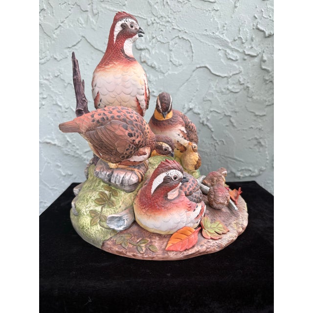 Limited Edition Andrea by Sadek “Group of Bob White” Quail Sculpture No. 667/2500, Made in Japan For Sale - Image 4 of 8