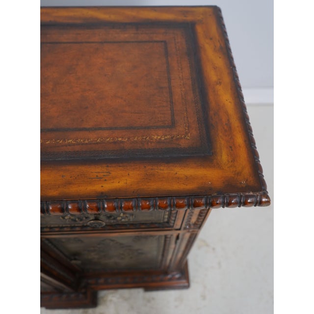 Maitland Smith Leather Top Renaissance Style Credenza Sideboard For Sale - Image 15 of 18