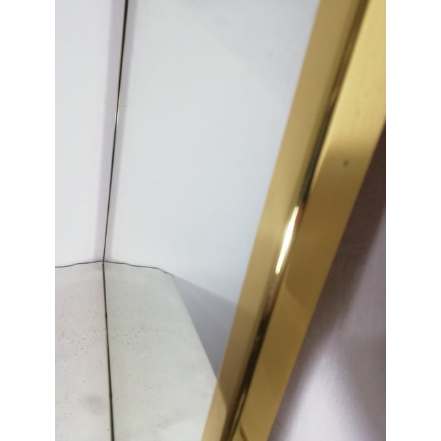 1990s Square Mirror with Brass Frame, Italy, 1980s For Sale - Image 5 of 12
