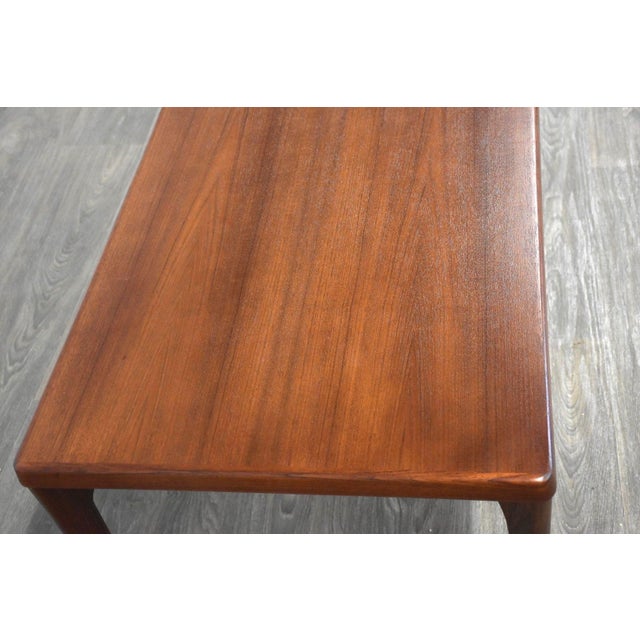 1960s Danish Modern Teak Coffee Table For Sale - Image 4 of 6