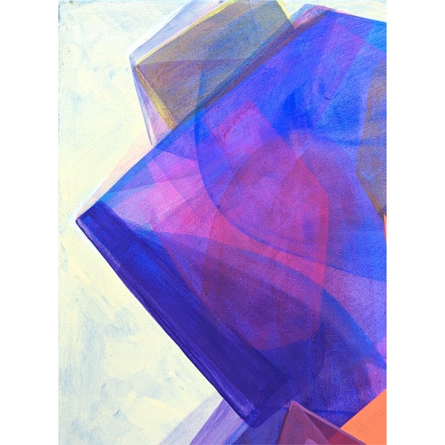 2020s Cecilia Beaven Contemporary Abstract Orange, Purple, and Blue Biomorphic Animal Figure Painting, 21st Century For Sale - Image 5 of 11