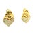 Vintage Italian 18k Gold Diamond Pavé Heart Omega Back Earrings, A Pair For Sale - Image 4 of 16
