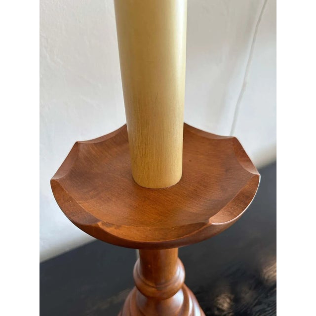 Turned Wood Lamps with Chess Pawn Design - A Pair For Sale In Miami - Image 6 of 10