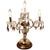 Glass French Brass and Crystal Chandelier Table Lamp Girandole, 1920s For Sale - Image 7 of 7