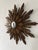 Beautiful big French wood gold starburst. Amazing patina. Convex mirror in center, measuring 3.5 inches. Free priority UPS...