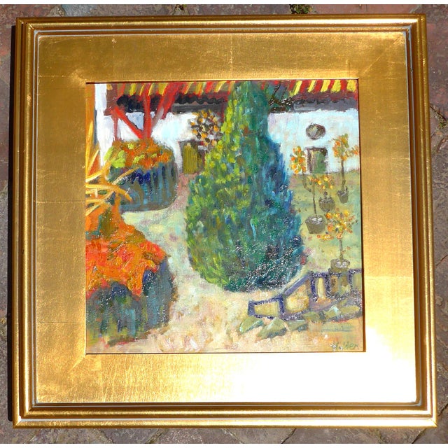 2020s "The Garden" Contemporary Landscape Oil Painting by Martha Holden, Framed For Sale - Image 5 of 8