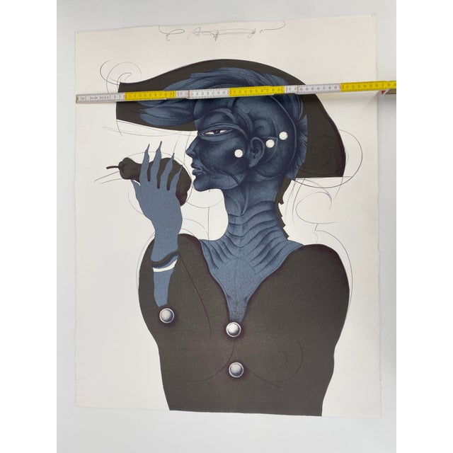 Eberhard Eggers, Eva mit Birne, 1980, Color Lithograph, Framed For Sale - Image 7 of 11