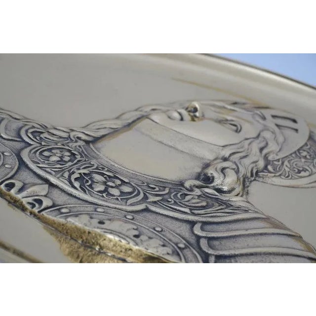 19th C Tazza Bronze "Joan of Arc" For Sale - Image 12 of 13