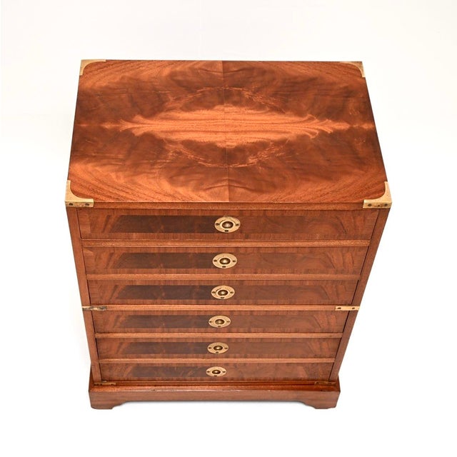 Vintage Military Campaign Chest of Drawers, 1930 For Sale - Image 6 of 10