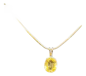 GIA Certified 5.56 Ct Natural Ceylon Yellow Sapphire Pendant Necklace white Gold