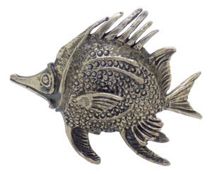 Vintage Italian Handmade Silver Longnose Butterfly Fish Figurine by Donati, Tuscany, 1950s
