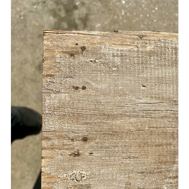 Early 20th Century Dough Trough Farmhouse Table Oak/Pine Primitive Naive Rare Rustic For Sale - Image 9 of 11