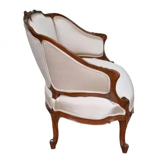 19th Century French Walnut Settees - a Pair For Sale - Image 4 of 10