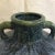 Blue and Green Mid Century Ceramic Drip Glaze Urn/ Vase With Handles For Sale - Image 4 of 12