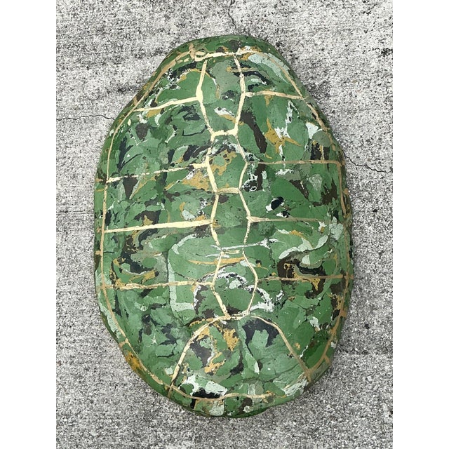 Vintage Italian Scagliola Pigmented Plaster Turtle Shell For Sale In West Palm - Image 6 of 14