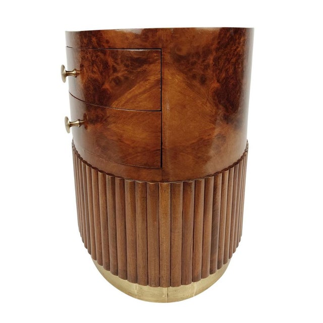 1930s Art Deco Oval Center Table in Walnut and Burl, Italy, 1930s-1940s For Sale - Image 5 of 18