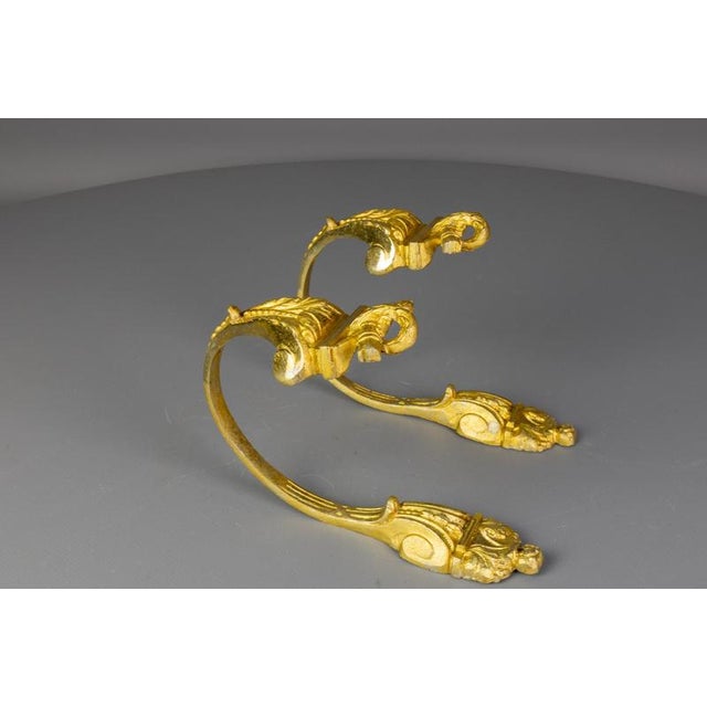 Late 19th Century Empire Revival French Gilt Bronze Curtain Tiebacks, 1890s, Set of 2 For Sale - Image 11 of 18