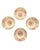 Modern Set of 4 Handcrafted Bat Trang Vietnamese Ceramic Pho or Ramen Bowls With Floral Motifs For Sale - Image 3 of 12