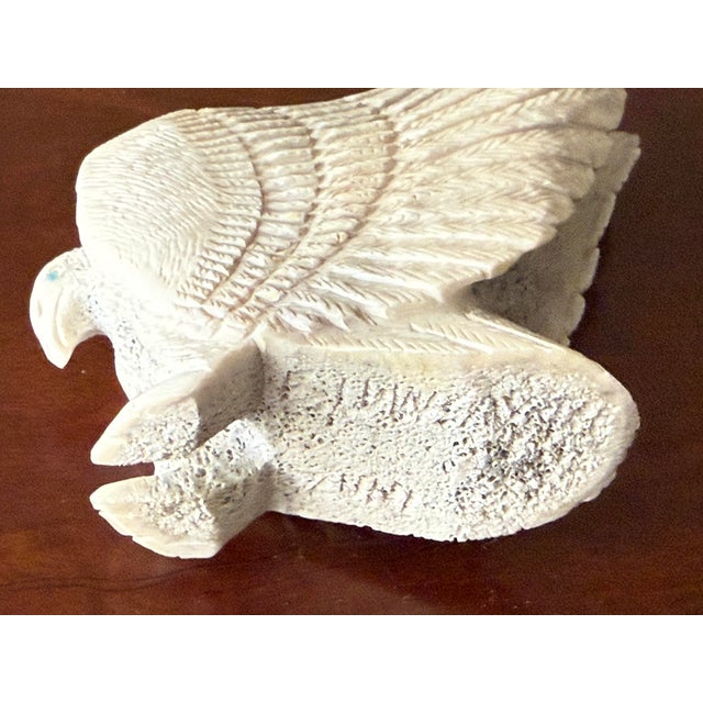 Vintage Zuni Carved Antler Eagle For Sale - Image 9 of 9
