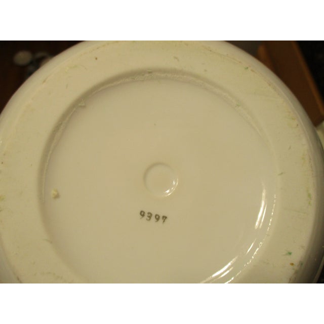 Ceramic Large Asian Hand Painted Bulbus Long Neck Vase For Sale - Image 7 of 8