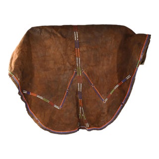 Early 20th Century Maasai Leather Beaded Skirt Kenya For Sale