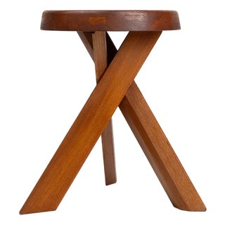 Model S31 Stool in Elm Wood by Pierre Chapo, 1974 For Sale