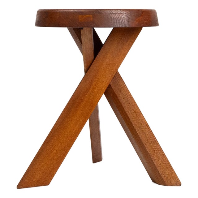 Model S31 Stool in Elm Wood by Pierre Chapo, 1974 For Sale