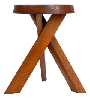 Model S31 Stool in Elm Wood by Pierre Chapo, 1974