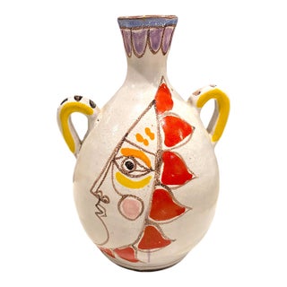 Mid 20th Century Giovanni De Simone Mid-Century Double Handled Amphora Vase For Sale